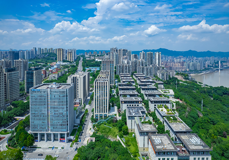 2023年8月4日，重慶，區(qū)塊鏈數(shù)字經(jīng)濟(jì)產(chǎn)業(yè)園。